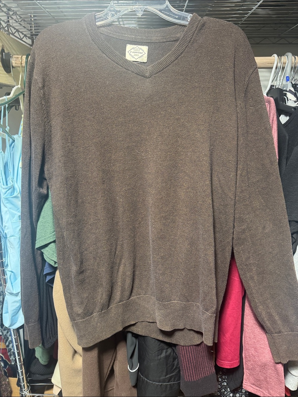 Brown V-Neck Sweater
